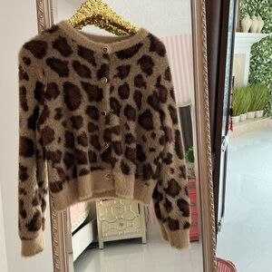 Leopard ZARA  Print Button-Up Cardigan S